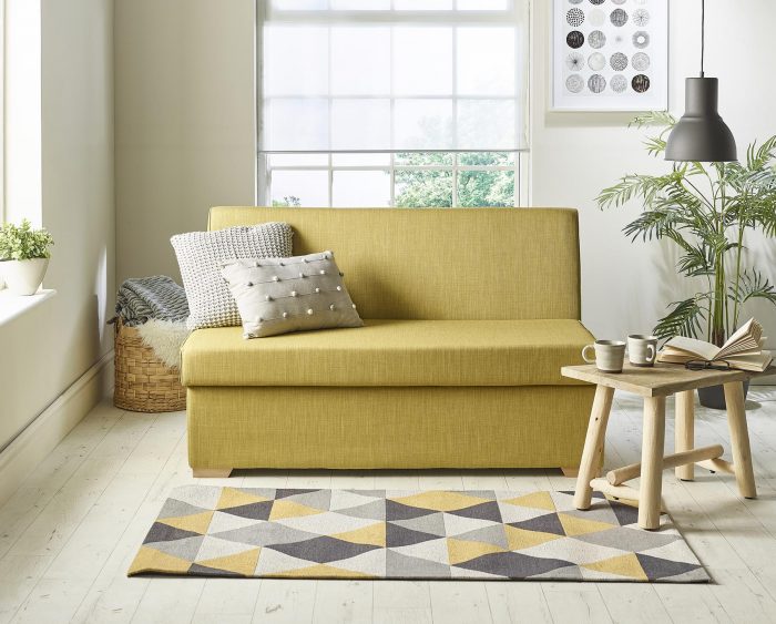 Pale Yellow Madrid Sofa Bed