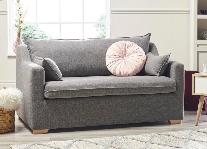 Single devon sofabed with scatter cushions