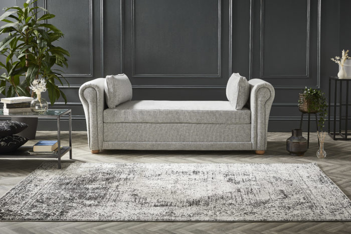York Daybed in Tweed Light Grey