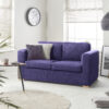 Modern sofabed in purple fabric